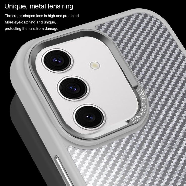 For Samsung Galaxy S24+ 5G Carbon Fiber Texture MagSafe Magnetic Shockproof Phone Case(Grey) - Galaxy S24+ 5G Cases by buy2fix | Online Shopping UK | buy2fix