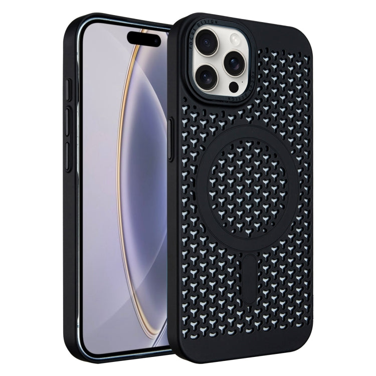 For iPhone 16 Pro Ice Feeling Cooling MagSafe Magnetic Phone Case(Black) - iPhone 16 Pro Cases by buy2fix | Online Shopping UK | buy2fix