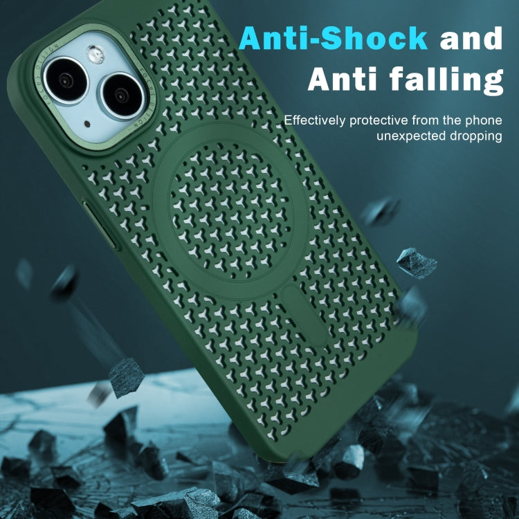 For iPhone 16 Pro Max Ice Feeling Cooling MagSafe Magnetic Phone Case(Dark Green) - iPhone 16 Pro Max Cases by buy2fix | Online Shopping UK | buy2fix