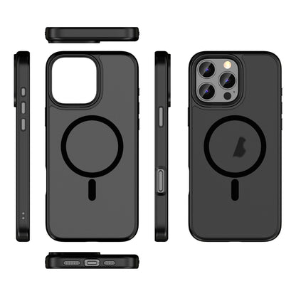 For iPhone 16 Pro Max Skin Feel Frosted MagSafe Magnetic Phone Case(Transparent Black) - iPhone 16 Pro Max Cases by buy2fix | Online Shopping UK | buy2fix