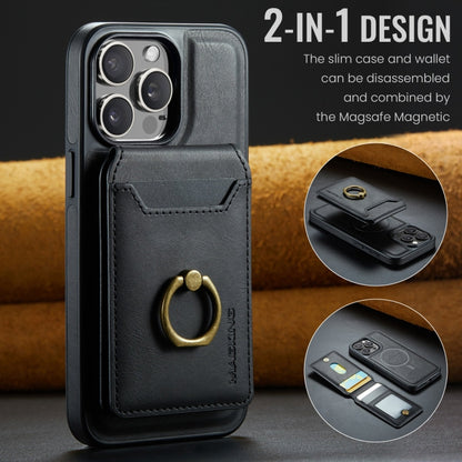 For iPhone 14 Pro Max DG.MING K1 MagSafe Detachable Wallet RFID Back Cover Phone Case(Black) - iPhone 14 Pro Max Cases by DG.MING | Online Shopping UK | buy2fix