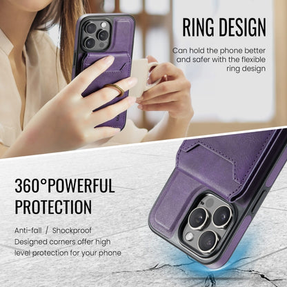 For iPhone 13 Pro Max DG.MING K1 MagSafe Detachable Wallet RFID Back Cover Phone Case(Purple) - iPhone 13 Pro Max Cases by DG.MING | Online Shopping UK | buy2fix