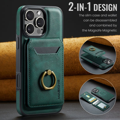 For iPhone 16 Pro DG.MING K1 MagSafe Detachable Wallet RFID Back Cover Phone Case(Green) - iPhone 16 Pro Cases by DG.MING | Online Shopping UK | buy2fix