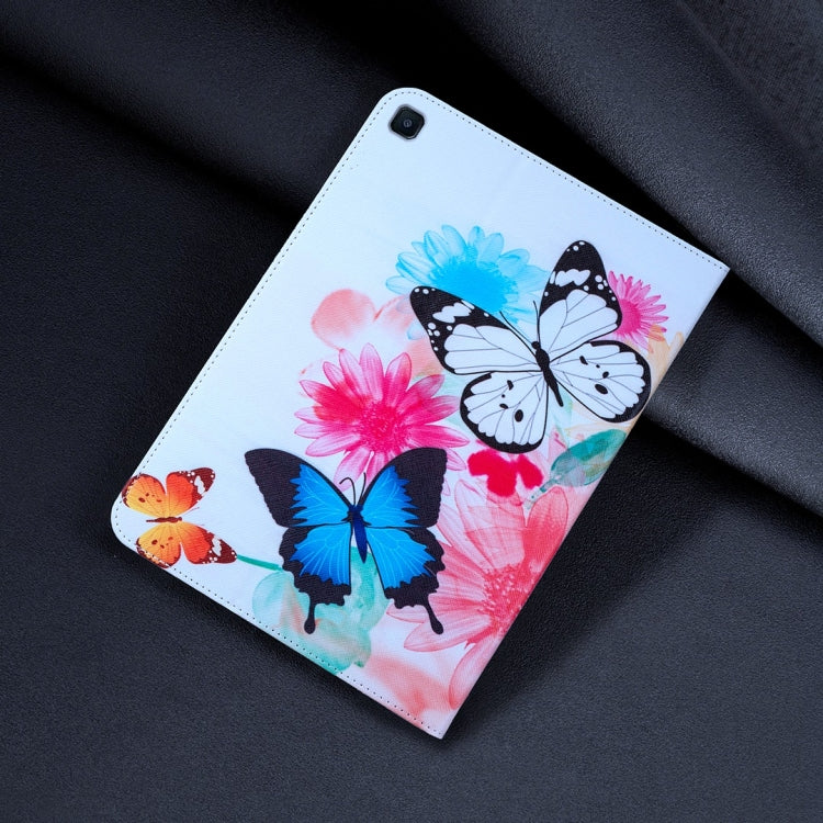 For Samsung Galaxy Tab S6 Lite 2024 Colored Drawing Leather Tablet Case(Two Butterflies) - Other Galaxy Tab PC by buy2fix | Online Shopping UK | buy2fix