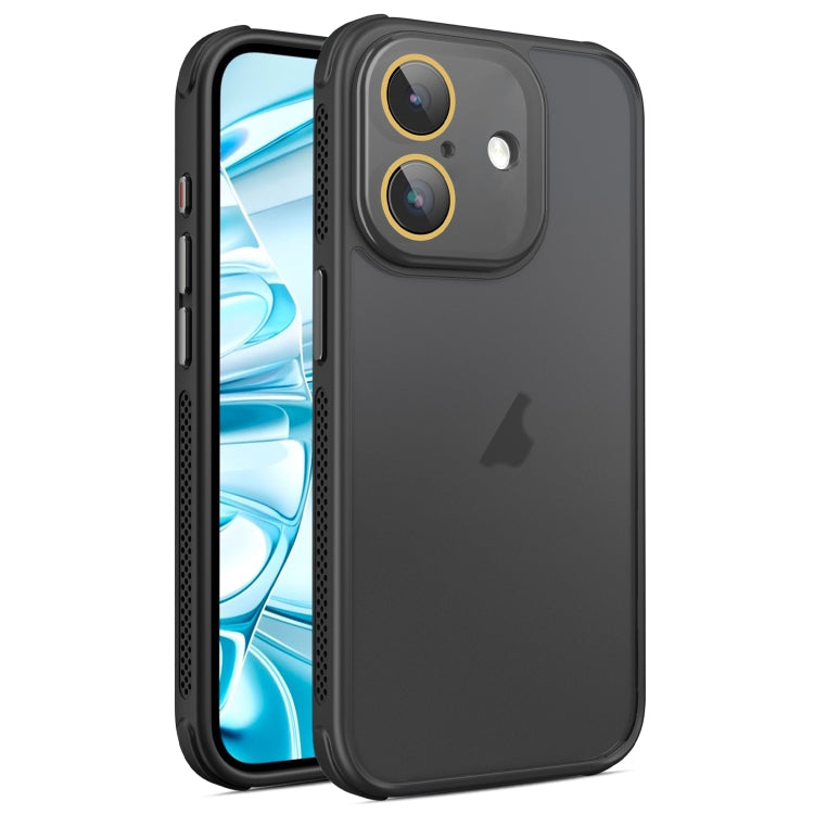 For iPhone 16 Side Cooling Skin Feel Frosted Phone Case(Black) - iPhone 16 Cases by buy2fix | Online Shopping UK | buy2fix