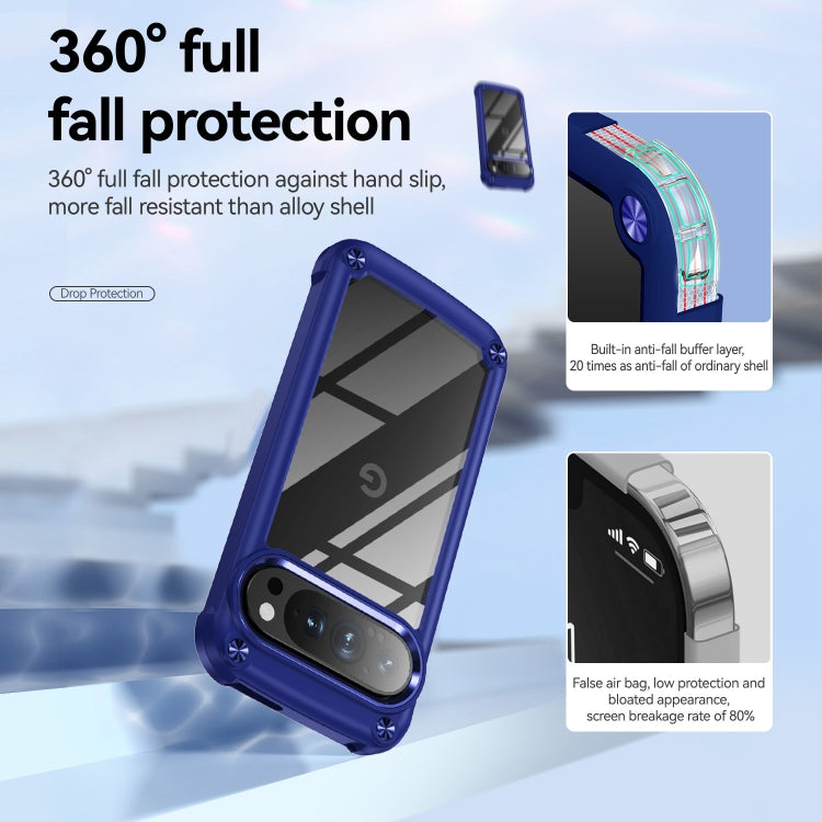 For Google Pixel 9 / 9 Pro TPU + PC Lens Protection Phone Case(Blue) - Google Cases by buy2fix | Online Shopping UK | buy2fix