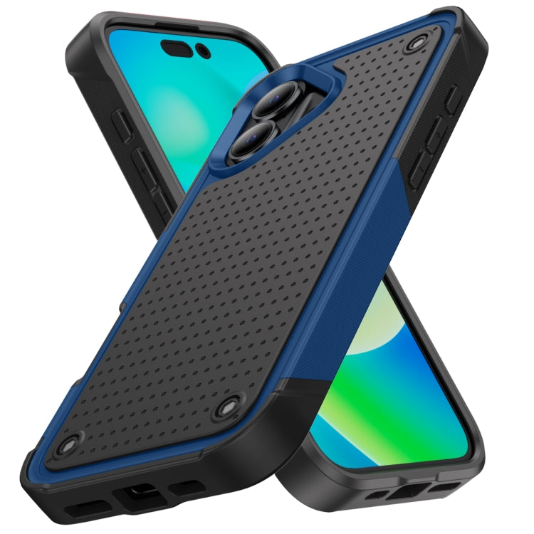 For iPhone 16 Plus PC + TPU Shockproof Protective Phone Case(Blue+Black) - iPhone 16 Plus Cases by buy2fix | Online Shopping UK | buy2fix