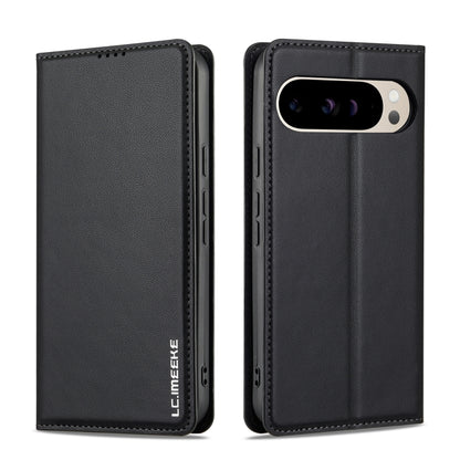 For Google Pixel 9 Pro / 9 LC.IMEEKE L1 Series Frosted Fine Texture PU Phone Case(Black) - Google Cases by LC.IMEEKE | Online Shopping UK | buy2fix