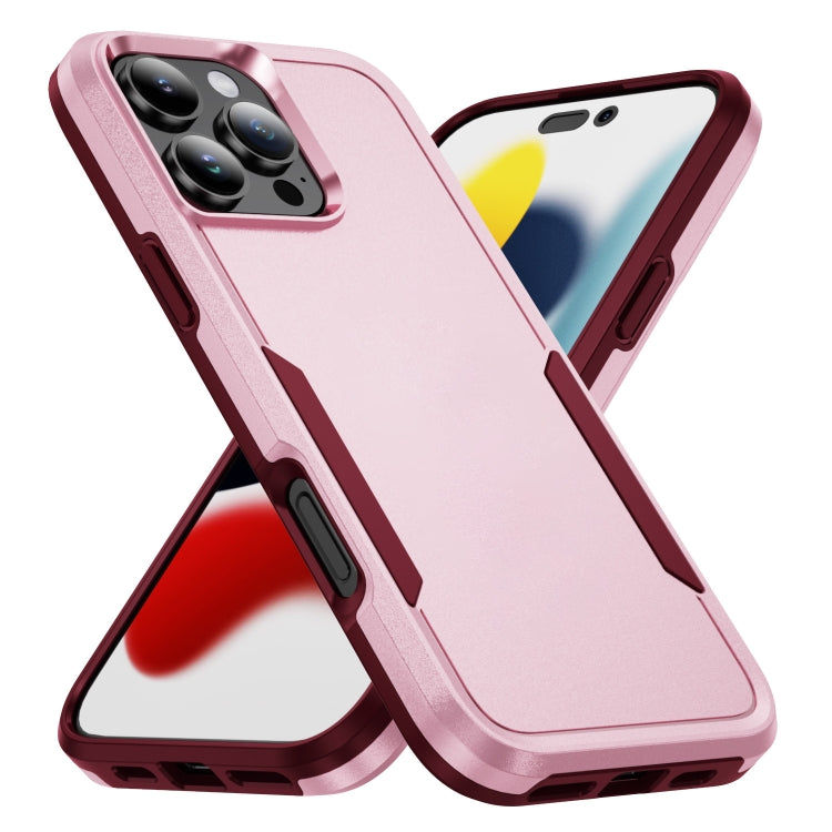 For iPhone 16 Pro Max Pioneer Armor Heavy Duty PC + TPU Phone Case(Pink+Rose Red) - iPhone 16 Pro Max Cases by buy2fix | Online Shopping UK | buy2fix