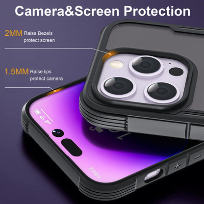 For iPhone 16 Pro Skin Feel Frosted MagSafe Magnetic PC Hybrid TPU Phone Case(Black) - iPhone 16 Pro Cases by buy2fix | Online Shopping UK | buy2fix