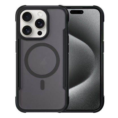 For iPhone 15 Pro Max Skin Feel Frosted MagSafe Magnetic PC Hybrid TPU Phone Case(Black) - iPhone 15 Pro Max Cases by buy2fix | Online Shopping UK | buy2fix