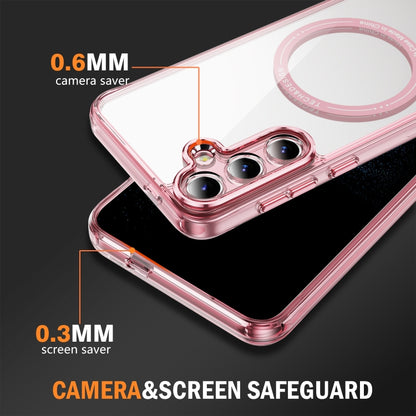 For Samsung Galaxy S24+ 5G Airbag Magsafe PC Hybrid TPU Phone Case(Clear Pink) - Galaxy S24+ 5G Cases by buy2fix | Online Shopping UK | buy2fix