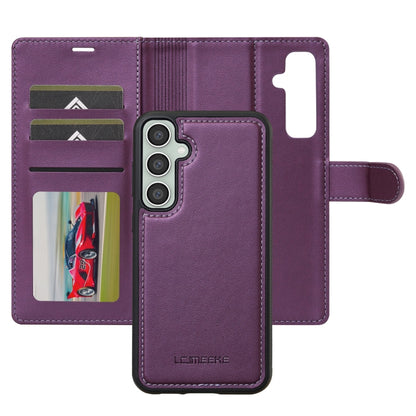 For Samsung Galaxy A35 5G LC.IMEEKE L2 Series Detachable Magsafe PU Phone Case with Lanyard(Purple) - Galaxy Phone Cases by LC.IMEEKE | Online Shopping UK | buy2fix