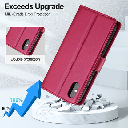 For iPhone X / XS LC.IMEEKE L2 Series Detachable Magsafe PU Phone Case with Lanyard(Red) - More iPhone Cases by LC.IMEEKE | Online Shopping UK | buy2fix