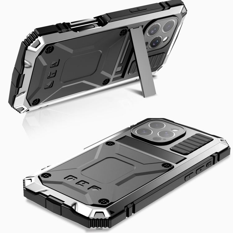 For iPhone 16 Pro R-JUST Life Waterproof Dustproof Shockproof Phone Case(Silver) - iPhone 16 Pro Cases by R-JUST | Online Shopping UK | buy2fix