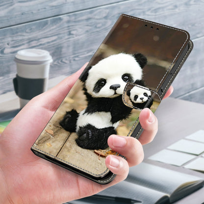 For iPhone 16 Pro Max Crystal Painted Leather Phone case(Panda) - iPhone 16 Pro Max Cases by buy2fix | Online Shopping UK | buy2fix