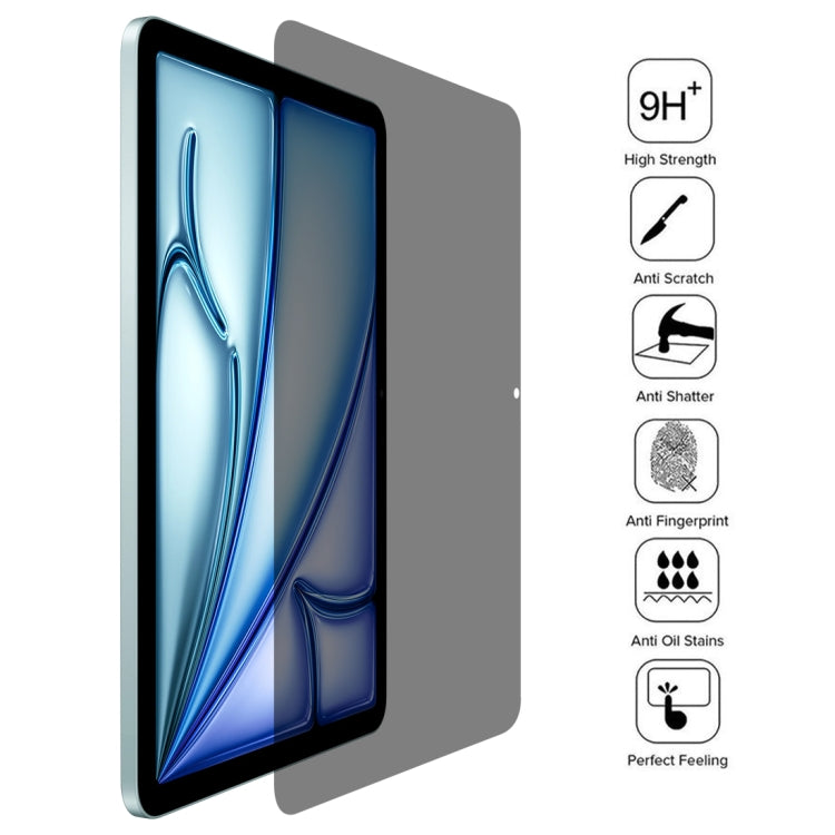 For iPad Air 13 2024 25pcs 0.33mm 9H 2.5D Privacy Anti-glare Explosion-proof Tempered Glass Film - iPad Air 13 2024 Tempered Glass by buy2fix | Online Shopping UK | buy2fix