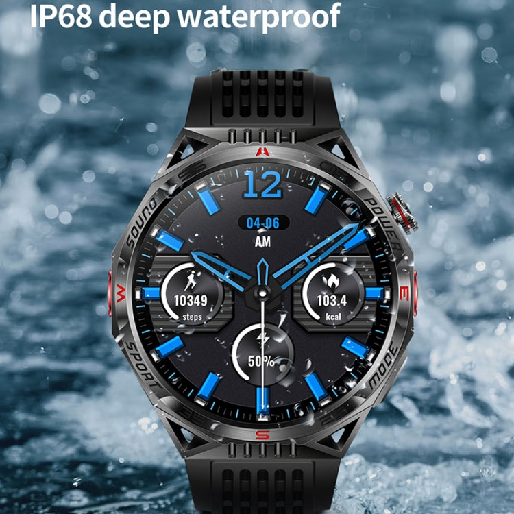 HT28 1.85 inch Silicone Strap IP68 Waterproof Smart Watch, Support Sleep Monitoring(Black) - Smart Watches by buy2fix | Online Shopping UK | buy2fix