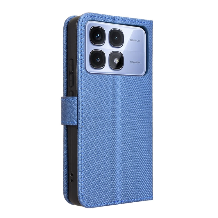 For Redmi K70 Ultra Diamond Texture Leather Phone Case(Blue) - Xiaomi Cases by buy2fix | Online Shopping UK | buy2fix