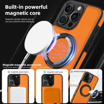 For iPhone 16 Pro Yashi 360 Degree Rotating MagSafe Holder Phone Case(Orange) - iPhone 16 Pro Cases by buy2fix | Online Shopping UK | buy2fix