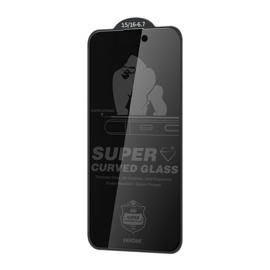 For iPhone 16 Plus / 15 Plus WK WTP-092 King Kong 6D Curved 28 Degree Privacy Tempered Glass Film - iPhone 16 Plus Cases by WK | Online Shopping UK | buy2fix