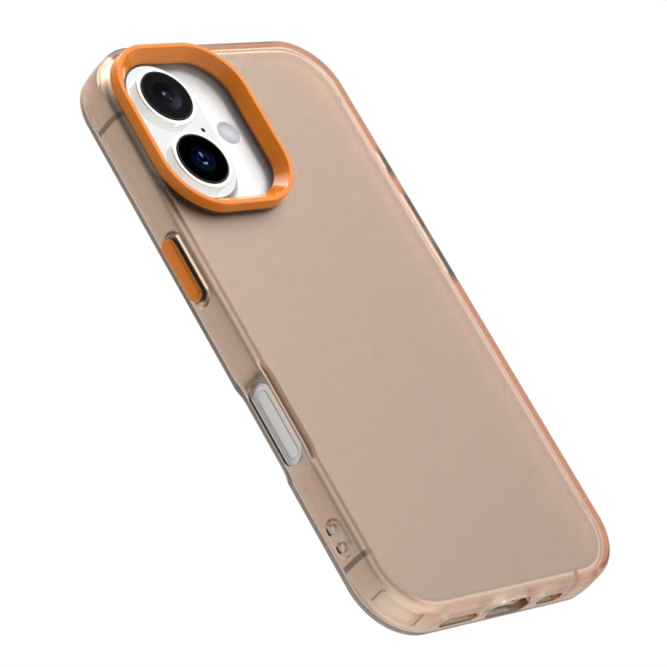 For iPhone 16 Candy PC Hybrid TPU Shockproof Phone Case(Orange) - iPhone 16 Cases by buy2fix | Online Shopping UK | buy2fix