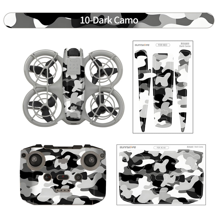 For DJI Neo Drone Body Remote Control Protective Sticker(Dark Camo) - Stickers by Sunnylife | Online Shopping UK | buy2fix