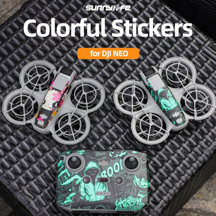 For DJI Neo 2pcs Combo Drone Body Protective Stickers(Green Hat Man + Cute Ducks) - Stickers by Sunnylife | Online Shopping UK | buy2fix