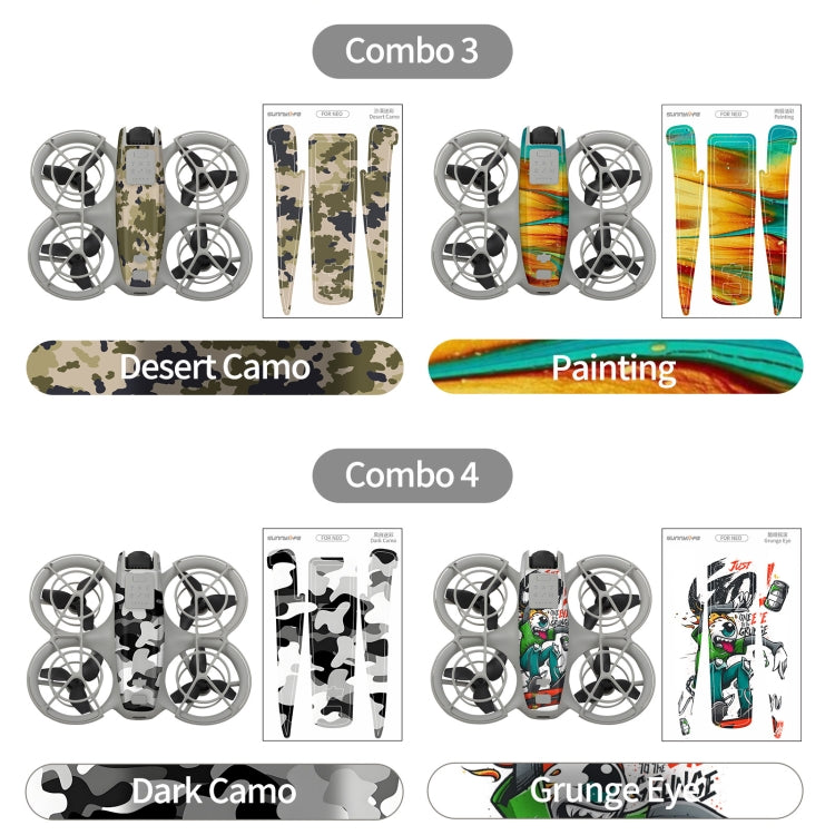 For DJI Neo 2pcs Combo Drone Body Protective Stickers(Green Hat Man + Cute Ducks) - Stickers by Sunnylife | Online Shopping UK | buy2fix