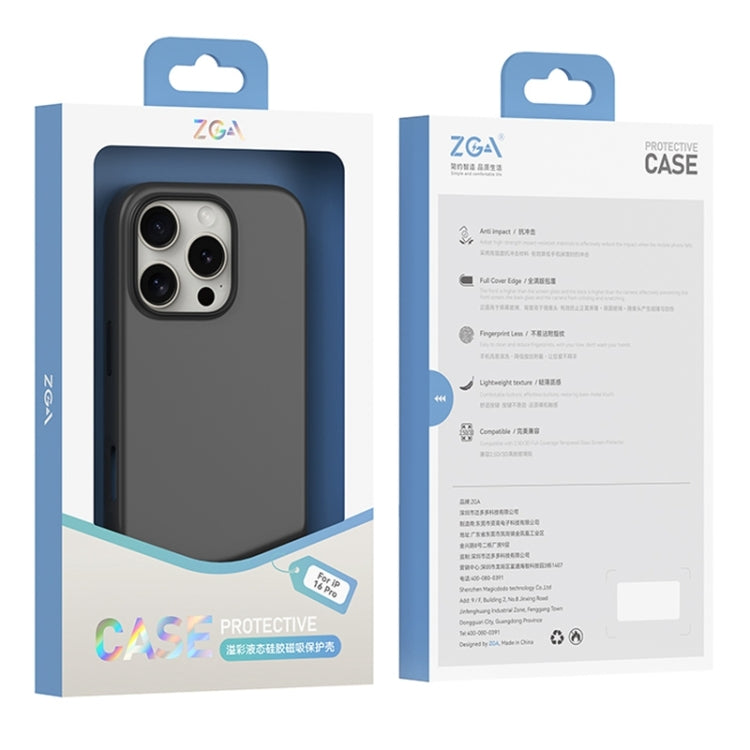 For iPhone 16 Plus ZGA Colorful Liquid Silicone Magsafe Phone Case(Blue) - iPhone 16 Plus Cases by ZGA | Online Shopping UK | buy2fix