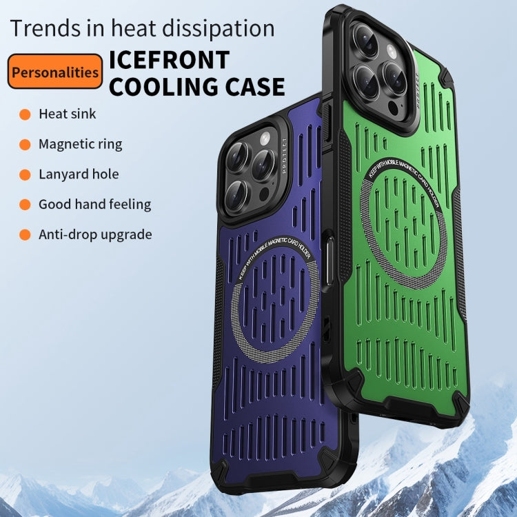 For iPhone 16 Plus Ice Front Cooling MagSafe Magnetic Phone Case(Green) - iPhone 16 Plus Cases by buy2fix | Online Shopping UK | buy2fix