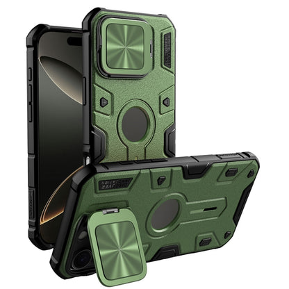 For iPhone 16 Pro Max NILLKIN Black Rhino Prop MagSafe Magnetic PC Phone Case(Green) - iPhone 16 Pro Max Cases by NILLKIN | Online Shopping UK | buy2fix