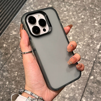 For iPhone 16 Pro Frosted Shockproof TPU Phone Case(Transparent Grey) - iPhone 16 Pro Cases by buy2fix | Online Shopping UK | buy2fix