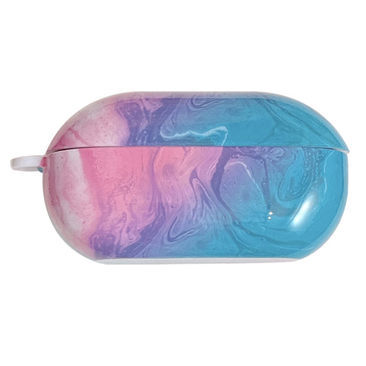 For Beats Solo Buds Marble Texture Glossy PC Earphone Protective Case(Aqua Blue) - Other Case by buy2fix | Online Shopping UK | buy2fix