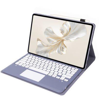 For Huawei MatePad Pro 12.2 Ultra-thin Detachable Bluetooth Keyboard Leather Tablet Case with Touchpad(Lavender White) - Huawei Keyboard by buy2fix | Online Shopping UK | buy2fix