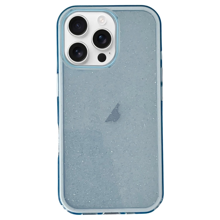 For iPhone 16 Pro Max IMD 3 in 1 Glitter TPU Hybrid PC Phone Case(Blue) - iPhone 16 Pro Max Cases by buy2fix | Online Shopping UK | buy2fix