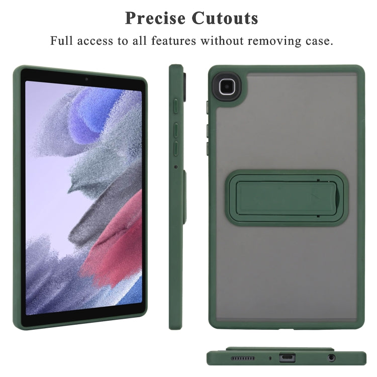 For Samsung Galaxy Tab A7 Lite Skin Feel Holder PC Hybrid TPU Tablet Case(Dark Green) - Tab A7 Lite T220 / T225 by buy2fix | Online Shopping UK | buy2fix