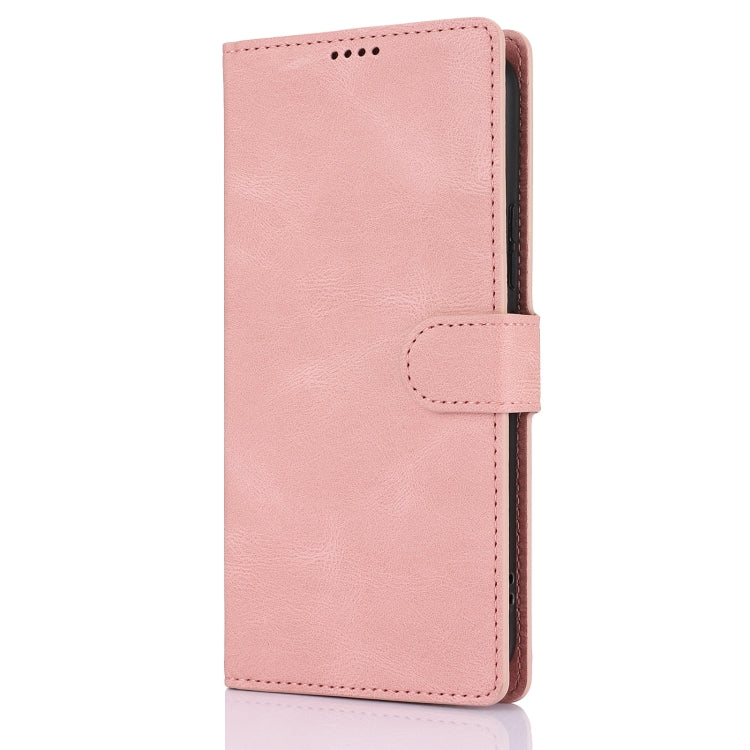 For iPhone 16 Plus Fantasy Skin-feel Calfskin Texture Leather Phone Case(Pink) - iPhone 16 Plus Cases by buy2fix | Online Shopping UK | buy2fix