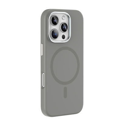 For iPhone 16 Pro Mutural Karen Series Liquid Silicone MagSafe Magnetic Phone Case(Grey) - iPhone 16 Pro Cases by Mutural | Online Shopping UK | buy2fix