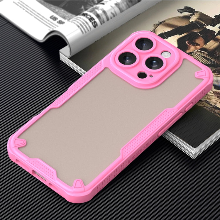 For iPhone 16 Pro Max Armor Glaze PC Hybrid TPU Phone Case(Pink) - iPhone 16 Pro Max Cases by buy2fix | Online Shopping UK | buy2fix