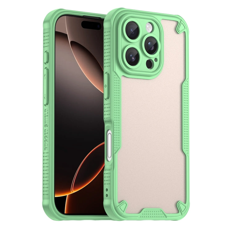 For iPhone 16 Pro Max Armor Glaze PC Hybrid TPU Phone Case(Green) - iPhone 16 Pro Max Cases by buy2fix | Online Shopping UK | buy2fix