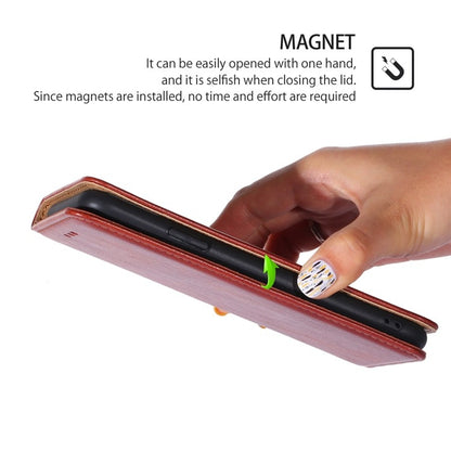 For iPhone 16 Pro Gloss Oil Solid Color Magnetic Leather Phone Case(Brown) - iPhone 16 Pro Cases by buy2fix | Online Shopping UK | buy2fix