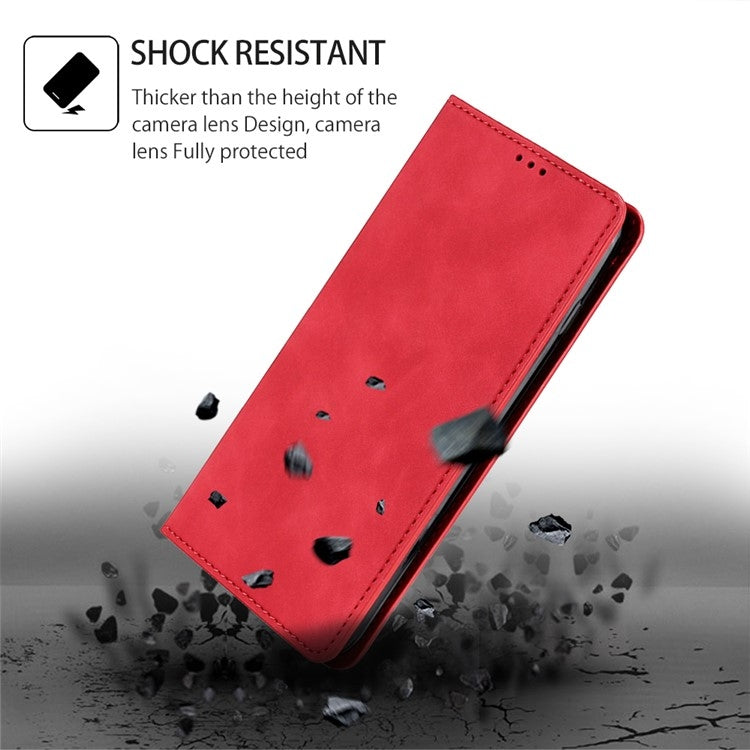 For iPhone 16 Pro Skin Feel Magnetic Leather Phone Case(Red) - iPhone 16 Pro Cases by buy2fix | Online Shopping UK | buy2fix