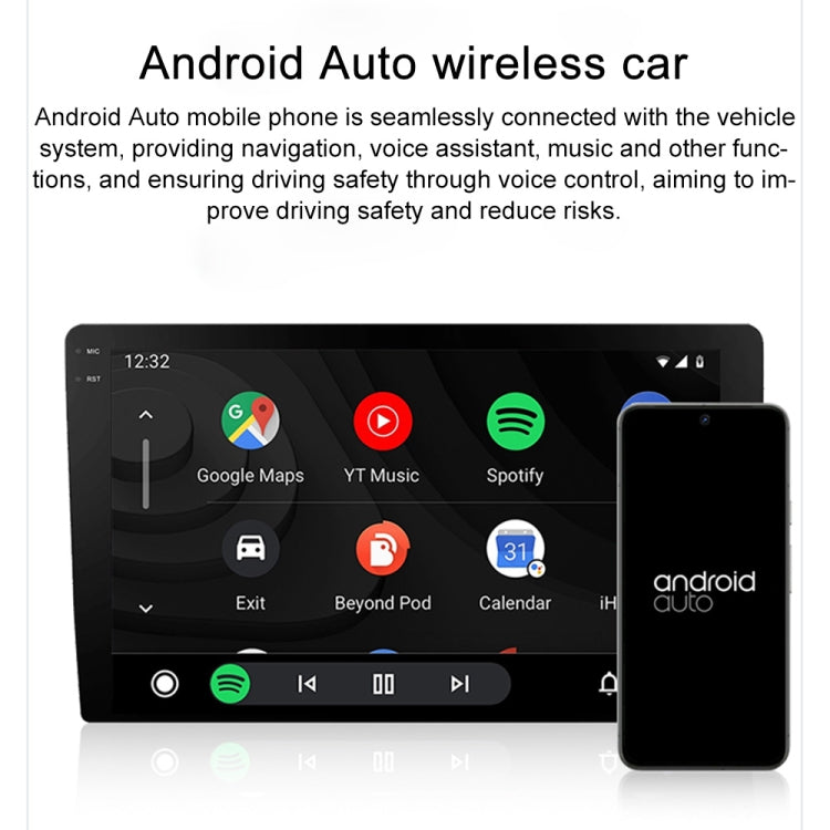 CarPlay and Android Auto Wireless Car Connectivity Box, Specification: Round(Black) - Bluetooth Adapters by buy2fix | Online Shopping UK | buy2fix