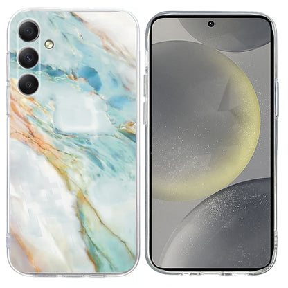 For Samsung Galaxy S25 5G Colorful Painting Pattern TPU Phone Case(Marble) - Galaxy S25 5G Cases by buy2fix | Online Shopping UK | buy2fix