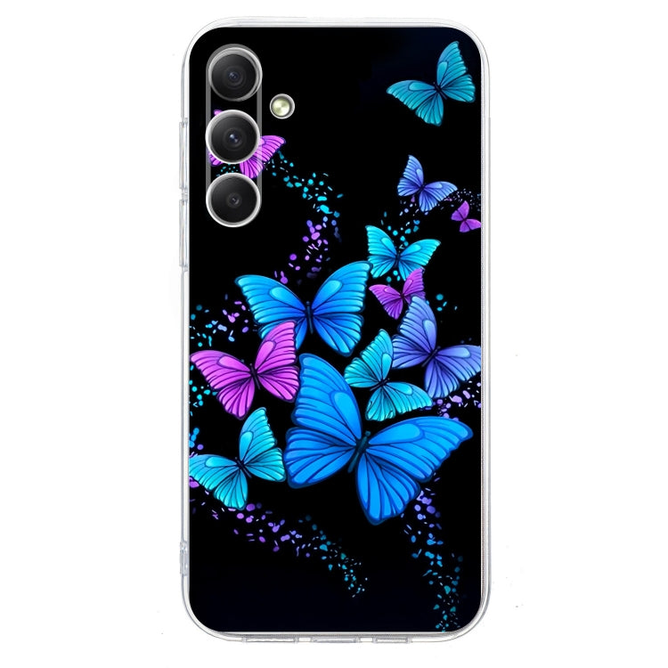 For Samsung Galaxy S25 5G Colorful Painting Pattern TPU Phone Case(Color Butterflies) - Galaxy S25 5G Cases by buy2fix | Online Shopping UK | buy2fix