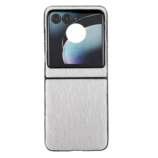 For Motorola Razr 40 Ultra Plush Full Coverage Phone Case(White) - Motorola Cases by buy2fix | Online Shopping UK | buy2fix