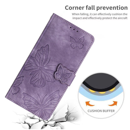 For OnePlus 13 Skin-feel Embossed Butterfly Leather Phone Case(Purple) - OnePlus Cases by buy2fix | Online Shopping UK | buy2fix