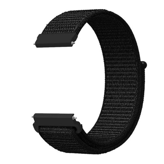 For Samsung Galaxy Watch 46mm Nylon Braided Watch Band(Dark Black) - Watch Bands by buy2fix | Online Shopping UK | buy2fix