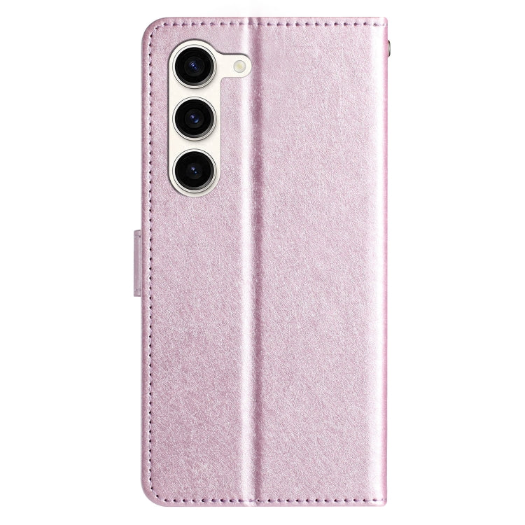 For Samsung Galaxy S25+ 5G Silk Texture Horizontal Flip Leather Phone Case(Rose Pink) - Galaxy S25+ 5G Cases by buy2fix | Online Shopping UK | buy2fix